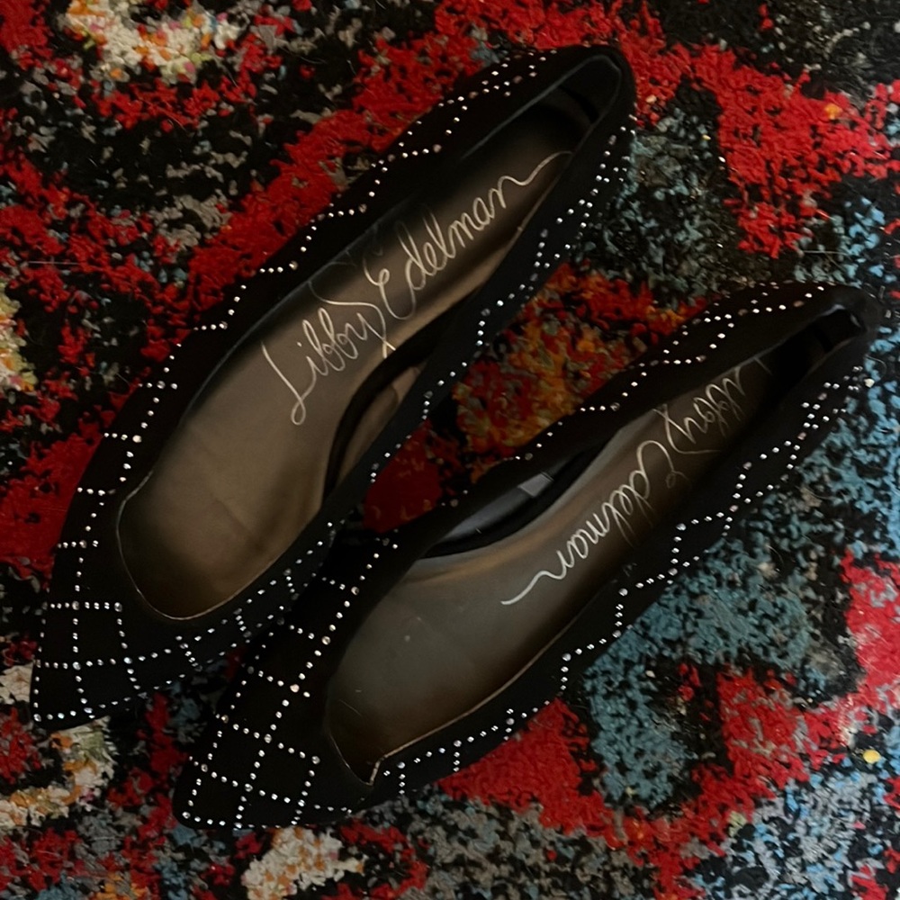 NWOB Libby Edelman Size 8 L.5 M Black Flats Women's Shoes Le Roscoe